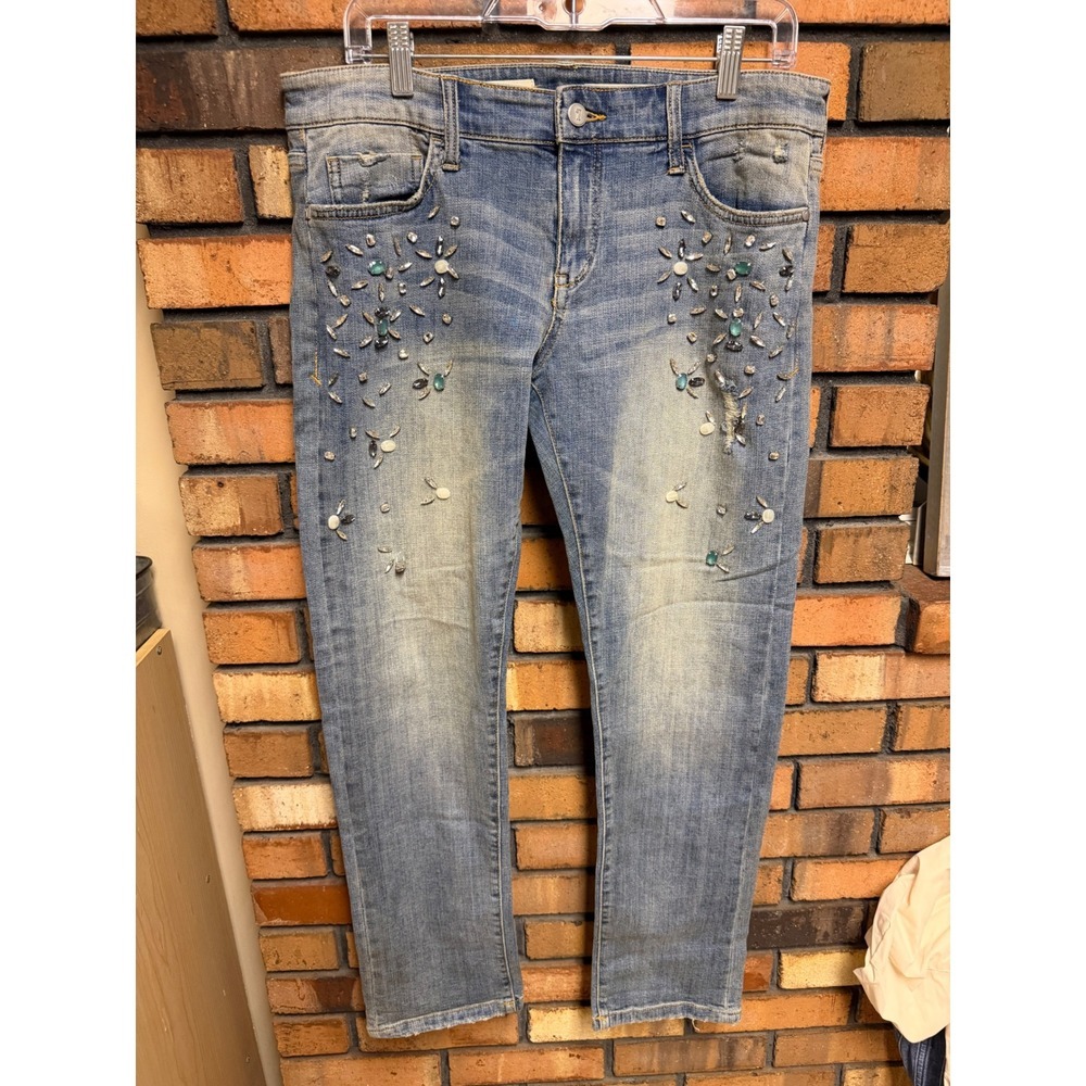 Pilcro and the Letterpress Hyphen Embellished Relaxed Slim Jeans